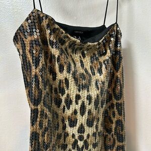 Sequined Cheetah/ Leopard Print Going Out Dress
